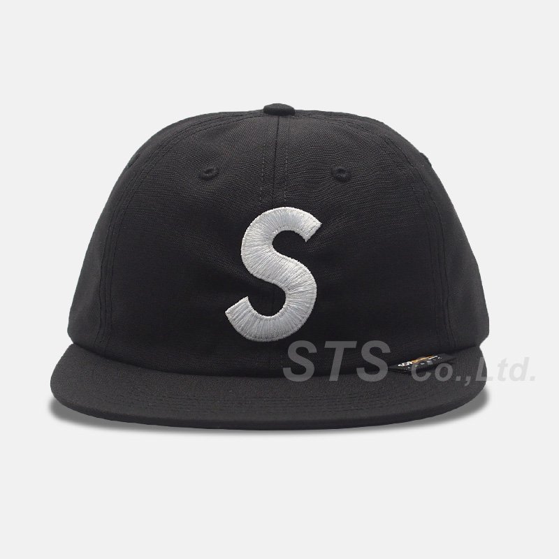 ‐備考SUPREME シュプリーム 18AW Cordura S Logo 6-Panel Cap コーデュラ Sロゴ 6パネル キャップ 刺繍ロゴ 帽子 ブラック