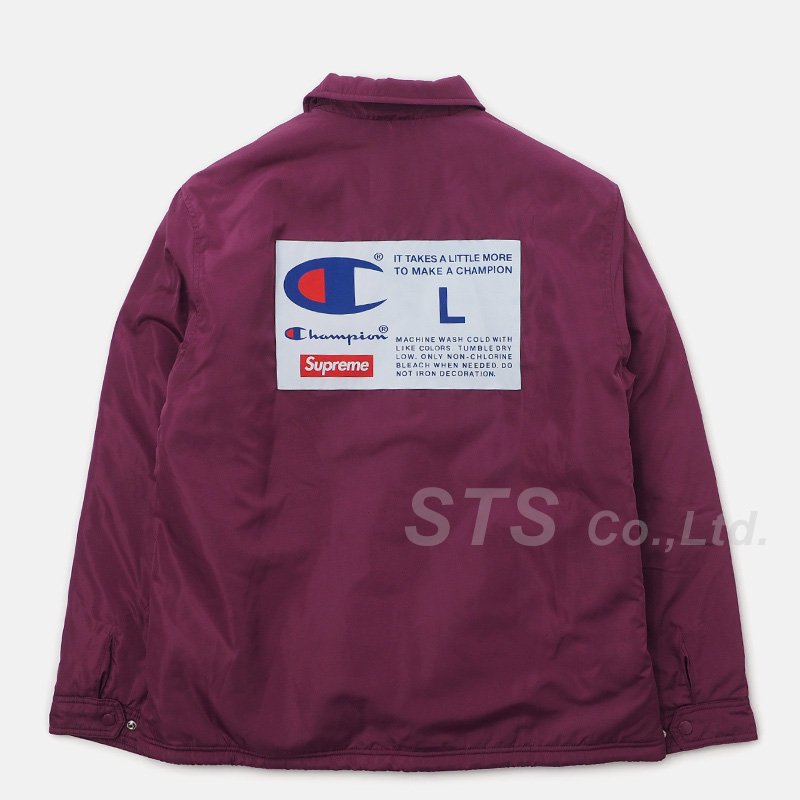 supreme label champion coaches jacket