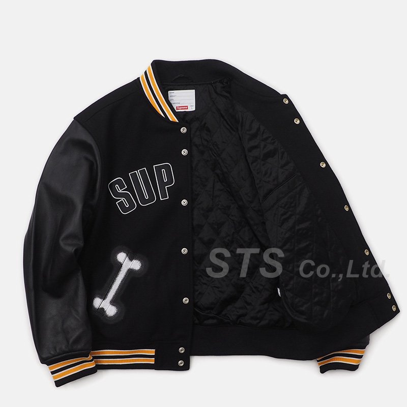 Supreme - Bone Varsity Jacket - UG.SHAFT