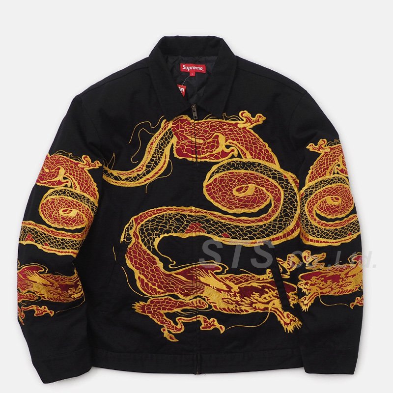 最安値 L Supreme dragon work jacket シュプリーム