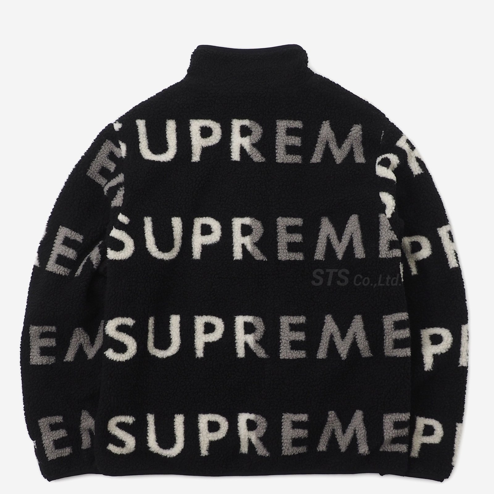 Supreme Reversible Logo Fleece Jacket 黒S-