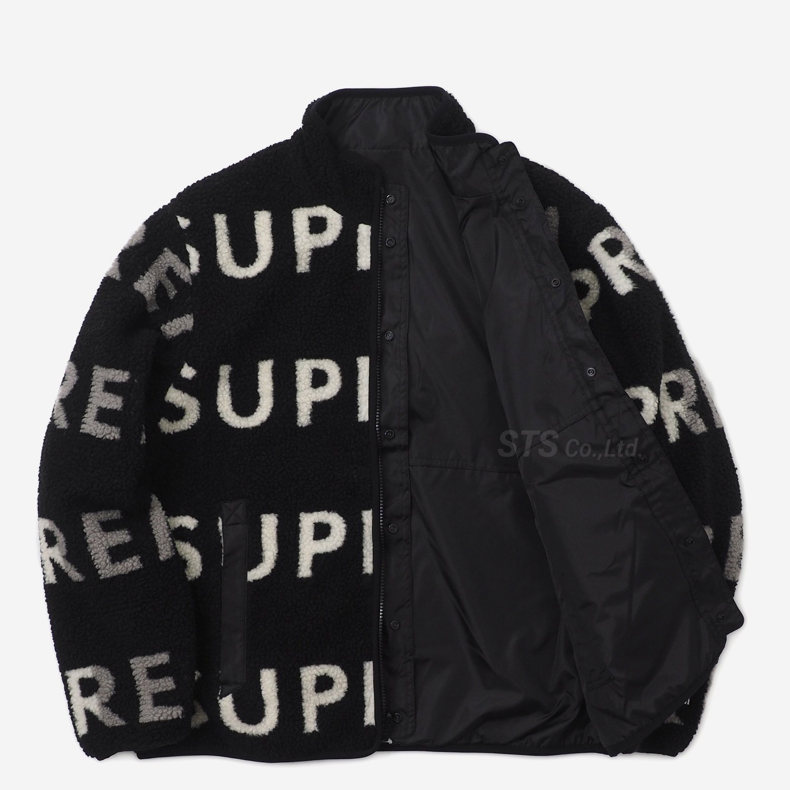 ジャケット/アウターsupreme reversible logo fleece jacket XL