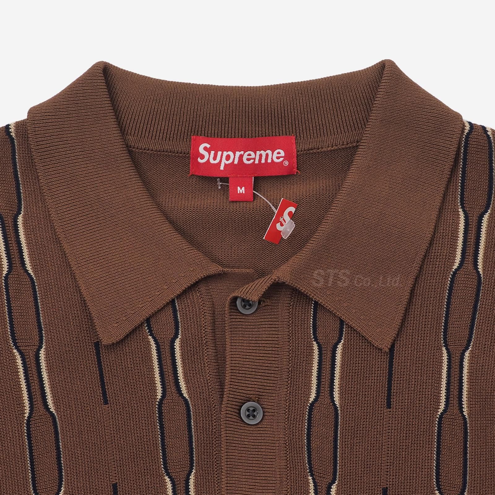 Supreme - Vertical Stripe Knit L/S Polo - UG.SHAFT