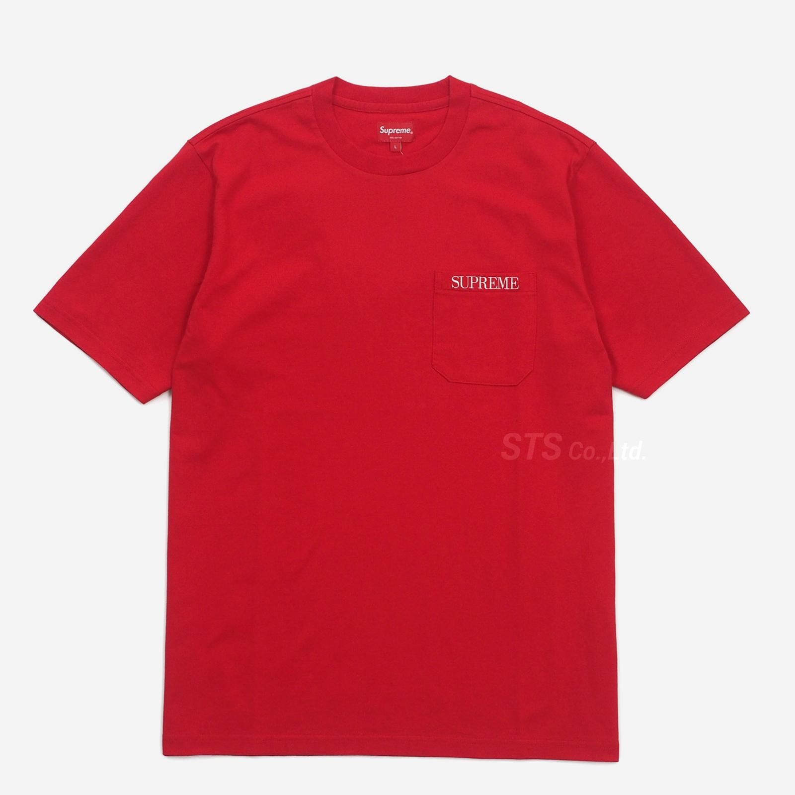 Supreme 刺繍 ポケットTシャツ L 刺繍ポケットTシャツ | LOBSTER TOOLS