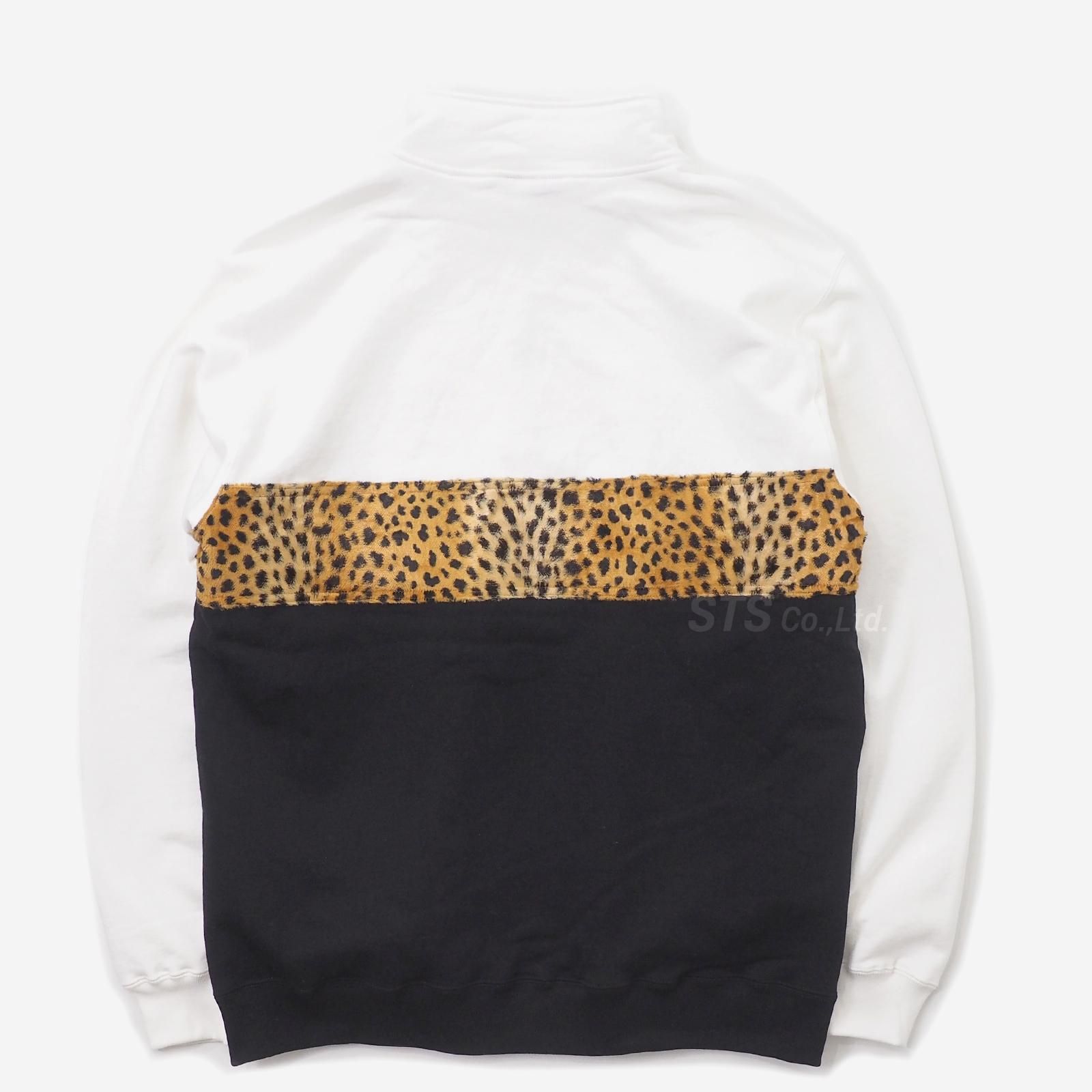 Supreme half zip on sale leopard