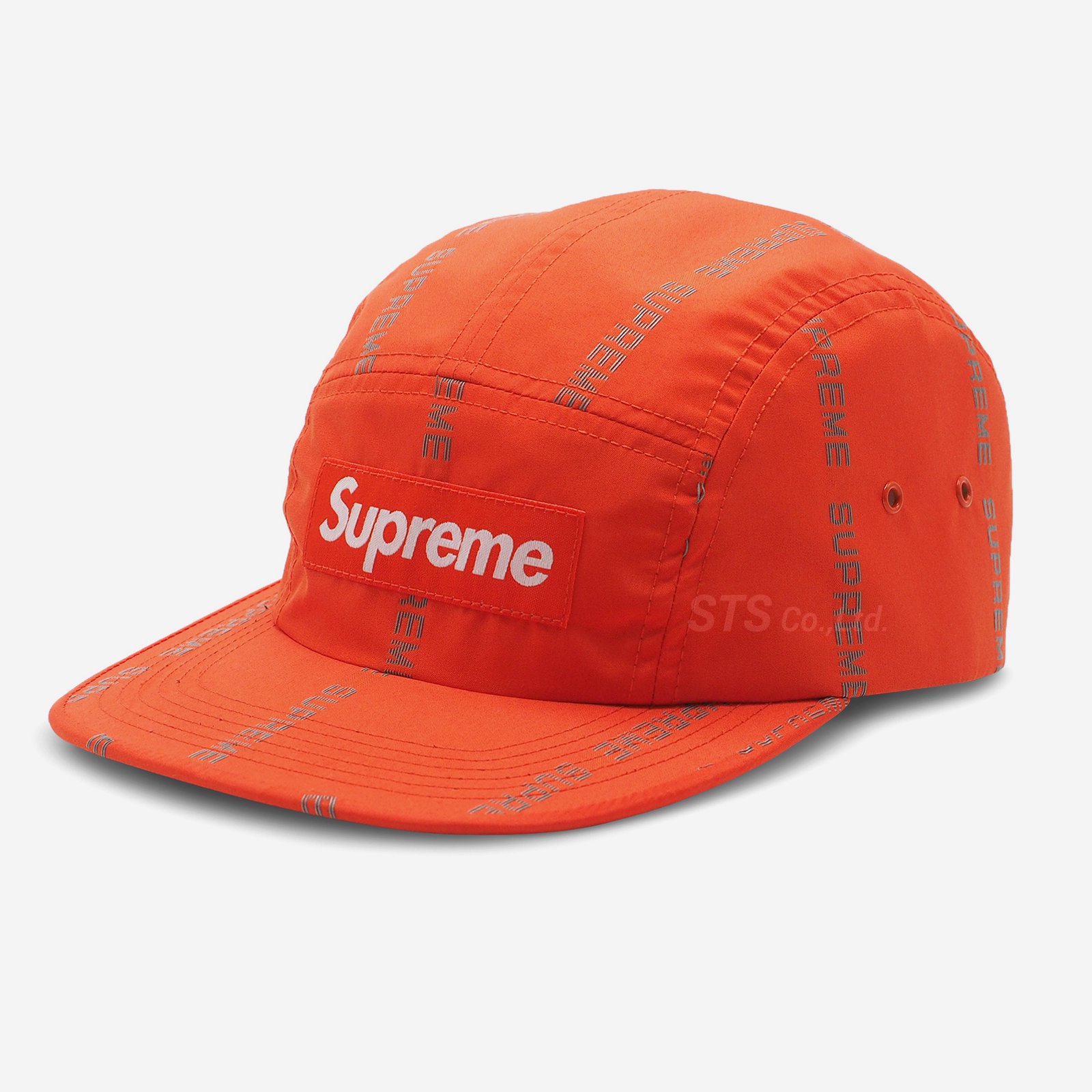 Supreme Reflective Text Camp Cap