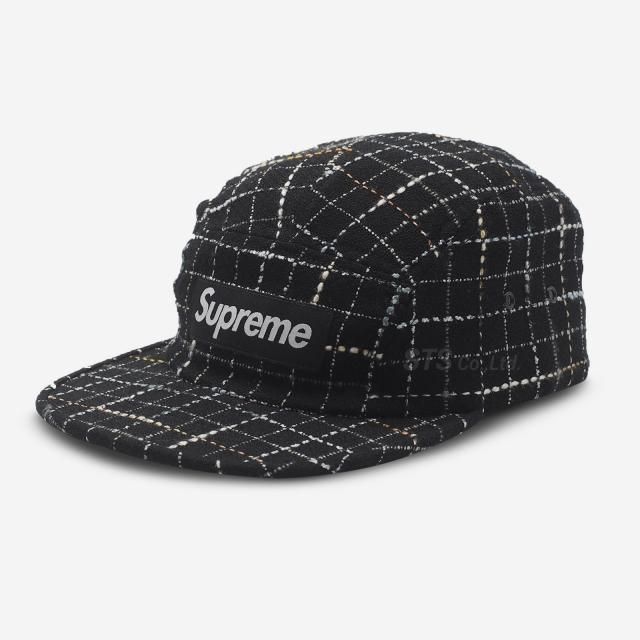 Supreme Reflective Text Camp Cap