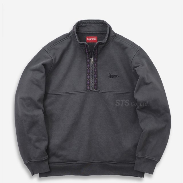 Supreme - Overdyed Half Zip Up Sweatshirt