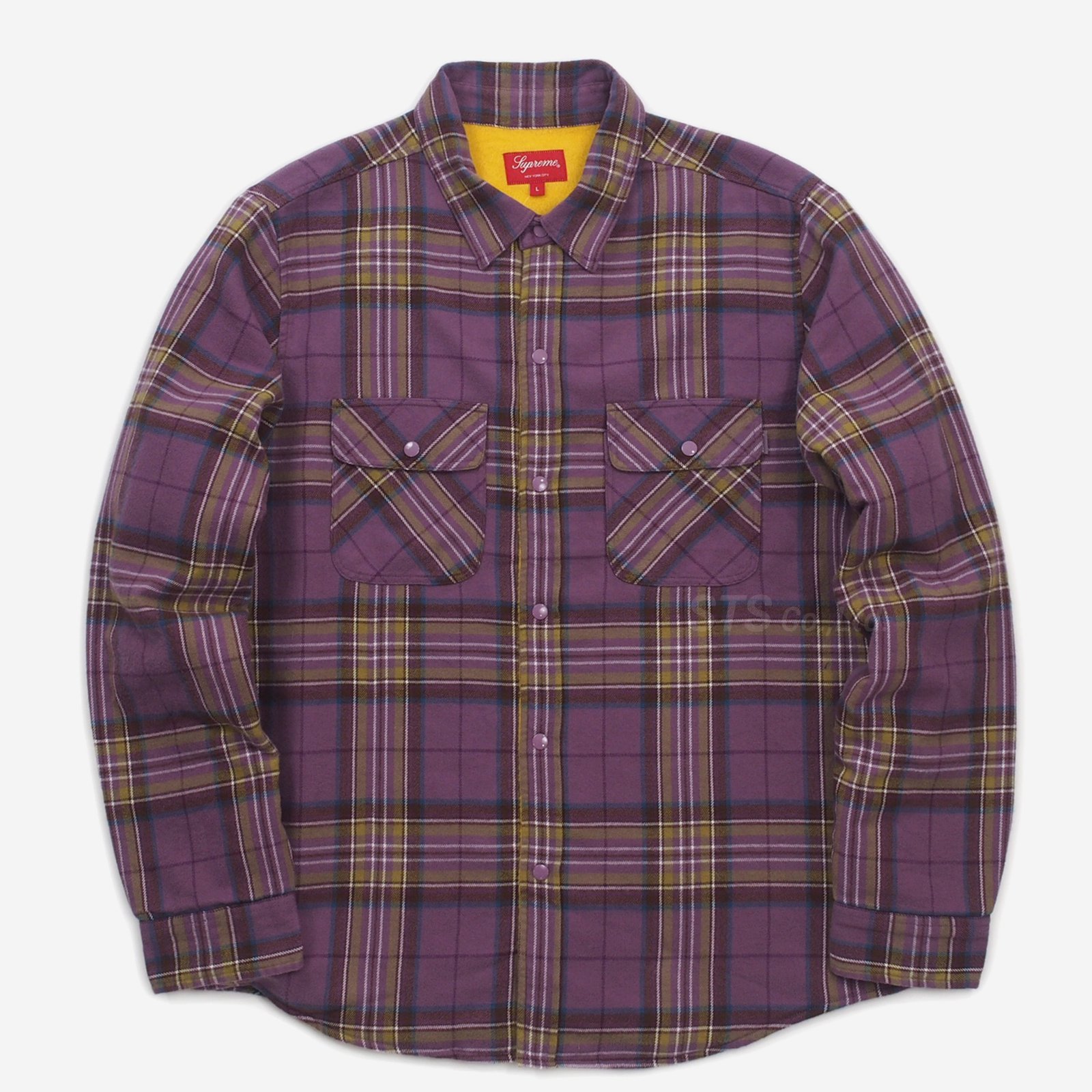 Supreme Pile Lined Plaid Flannel Shirt M