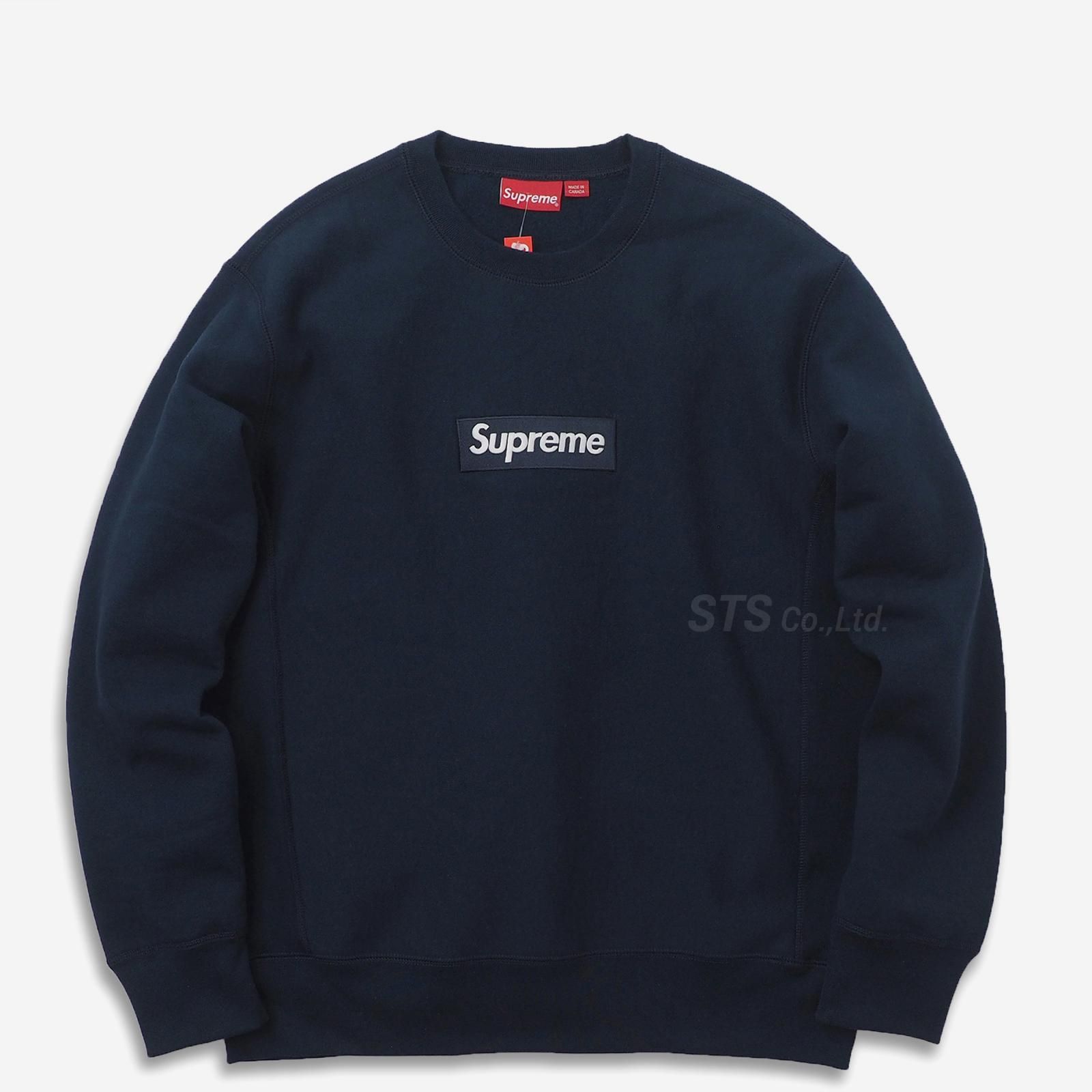 メンズSupreme Box Logo Crewneck ブラック Sサイズ - スウェット