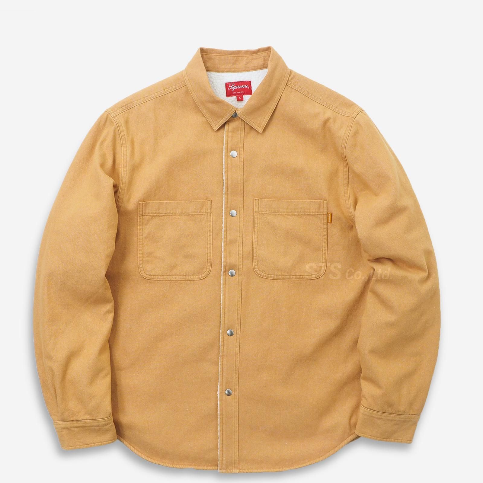 メンズ納品書付き supreme Sherpa Lined Denim Shirt - spitzfeliz.com.br