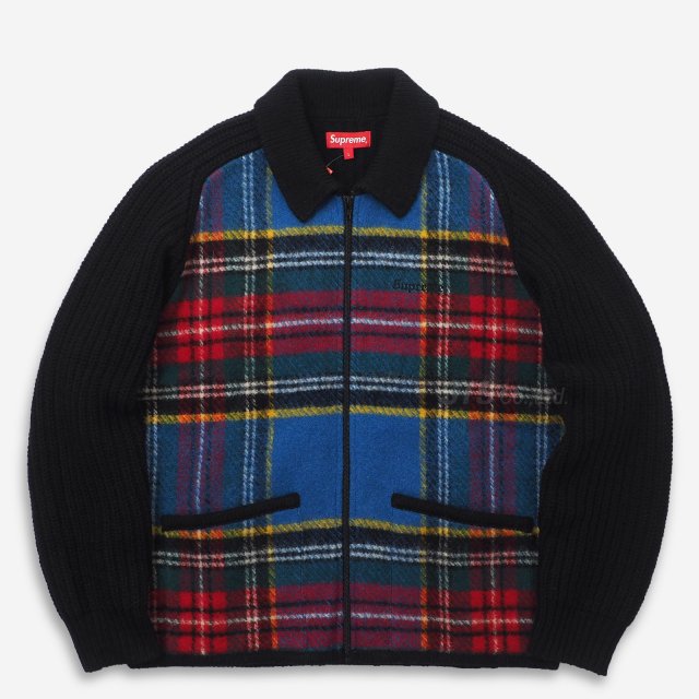 Supreme - Plaid Front Zip Sweater