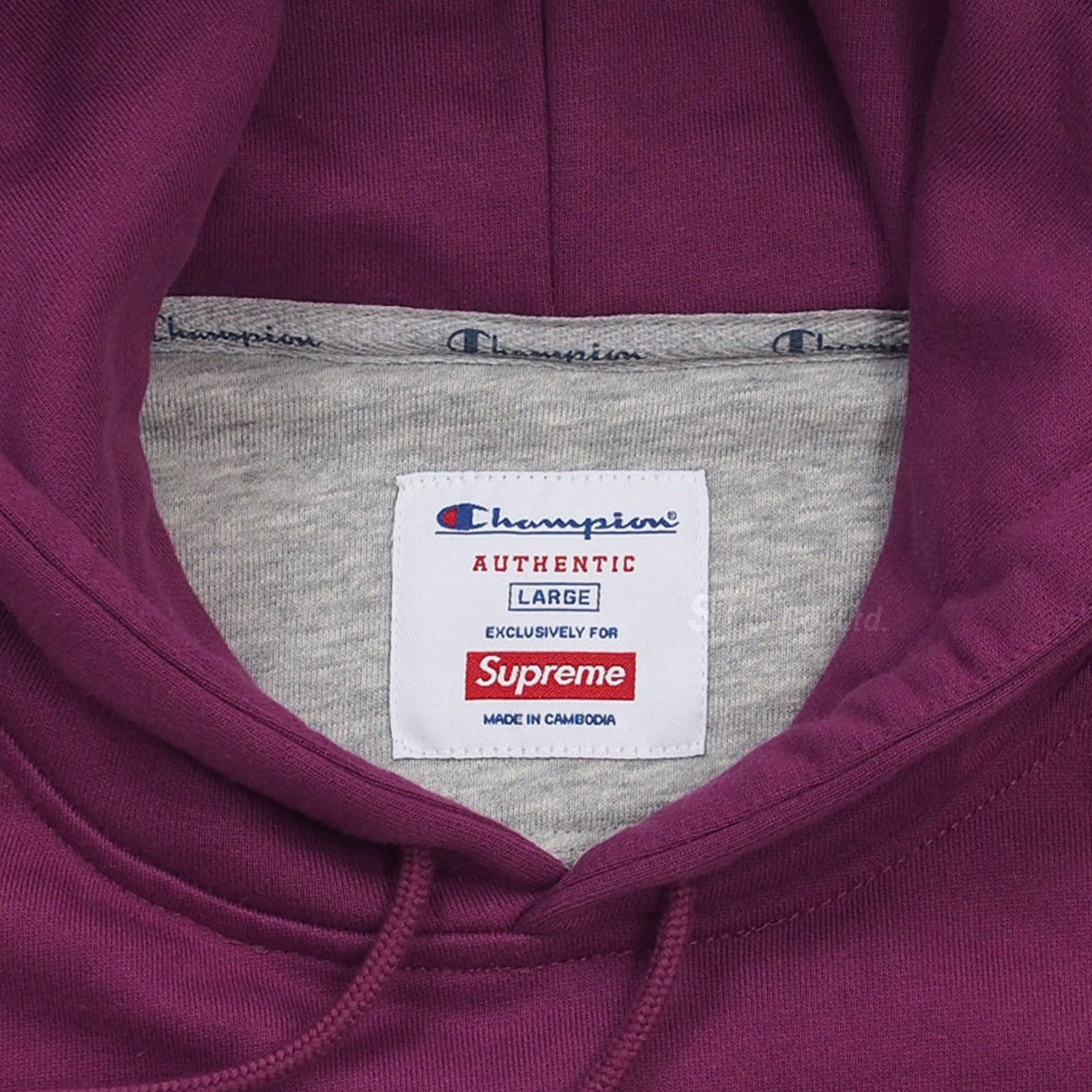 Supreme/Champion Label Hooded Sweatshirt - UG.SHAFT