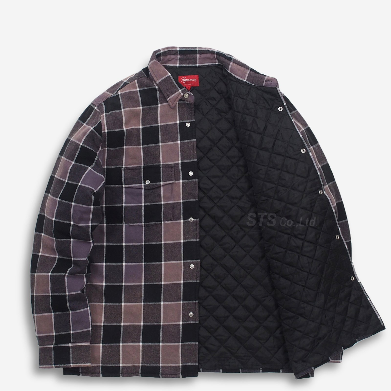 supreme  Quilted Flannel Shirt 白 Mサイズ