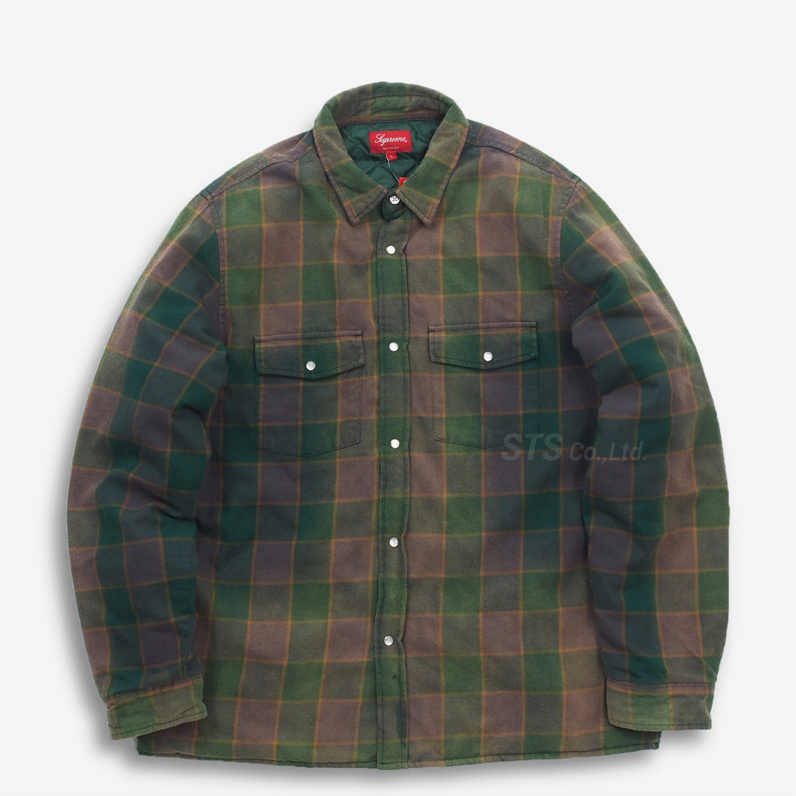 Supreme Quilted Faded Plaid Shirt Black | www.innoveering.net