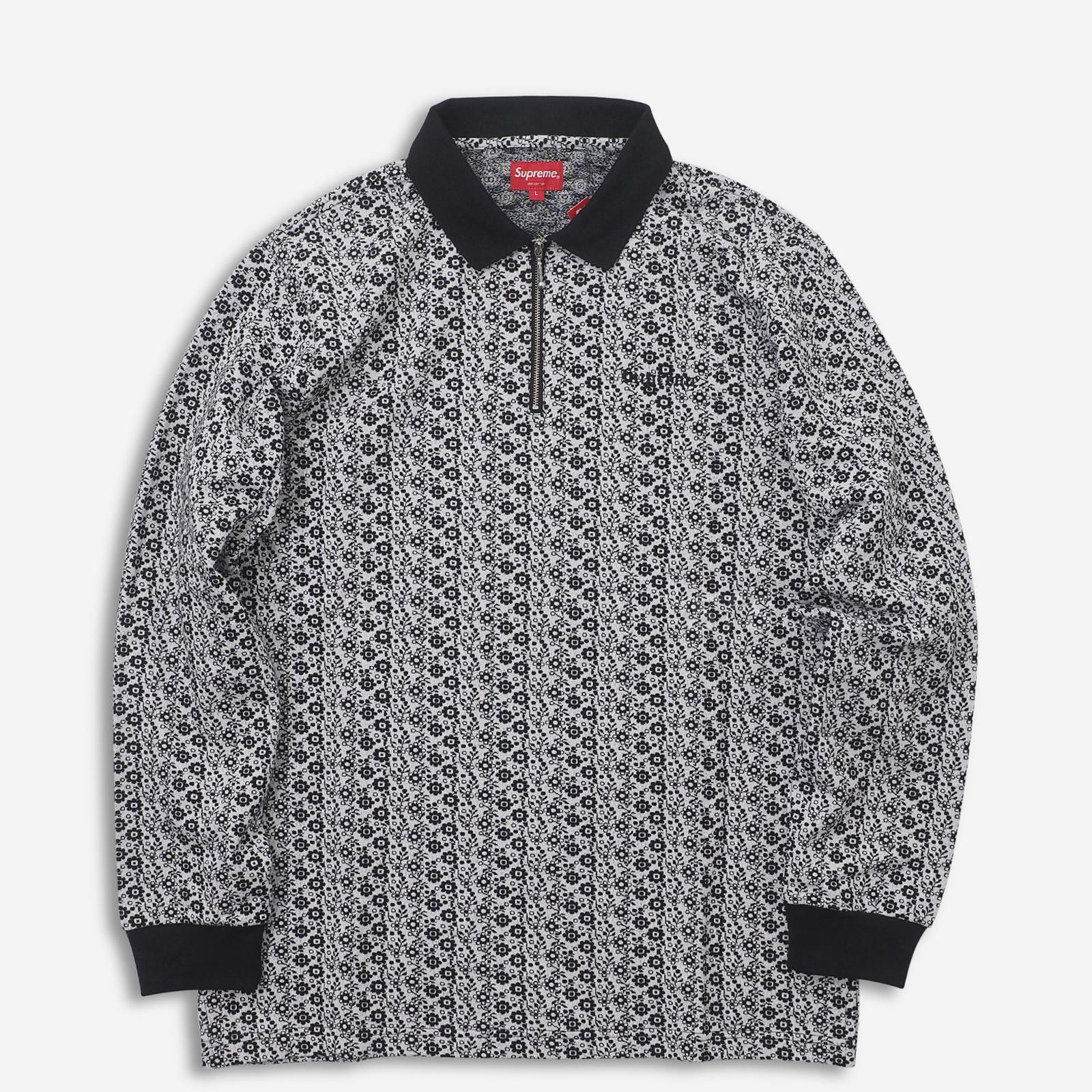 Supreme - Floral Jacquard Zip L/S Polo - UG.SHAFT