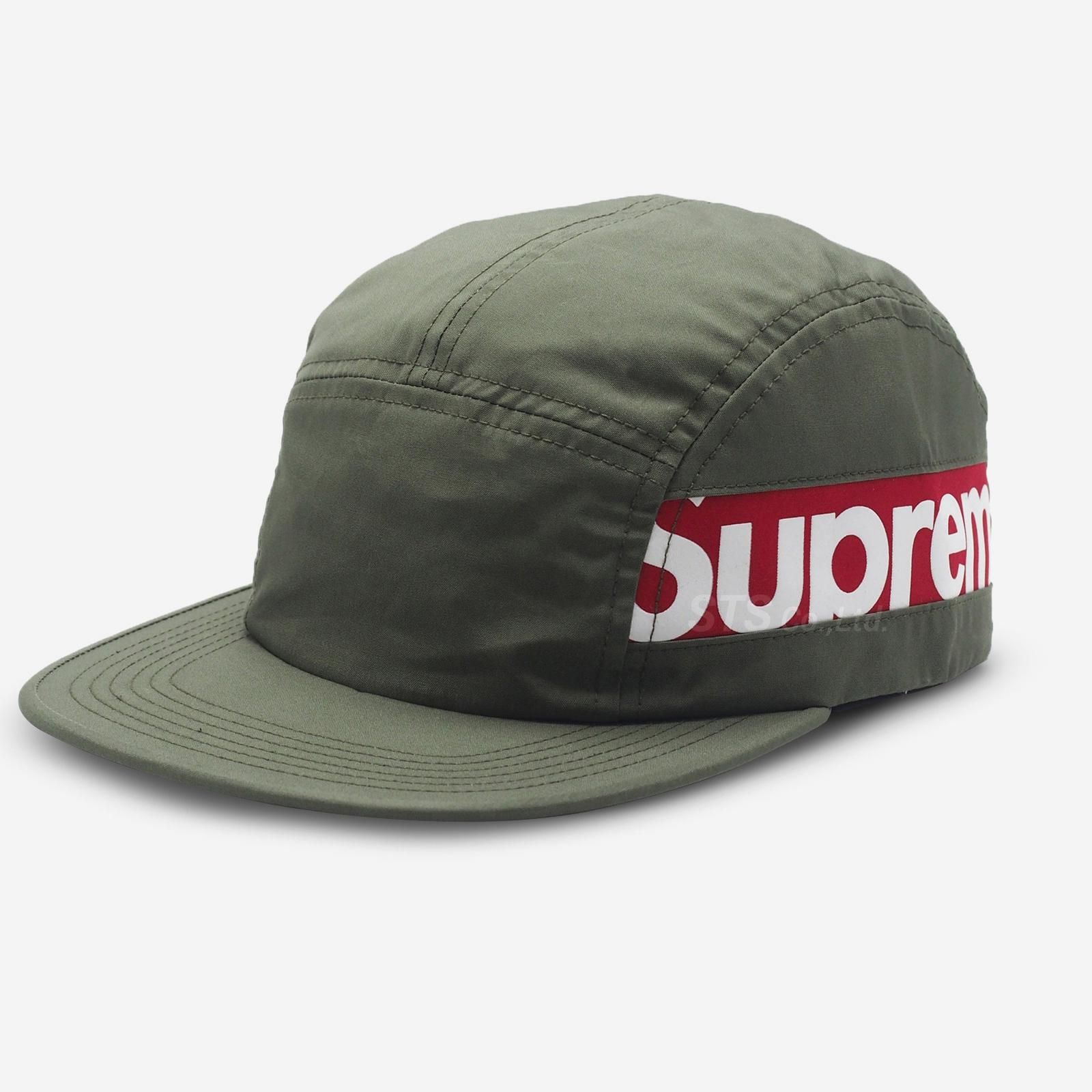 キャップシュプリーム  18SS  Diagonal Logo Side Panel Camp Cap ダイアゴナルロゴサイドパネルキャンプキャップ メンズ