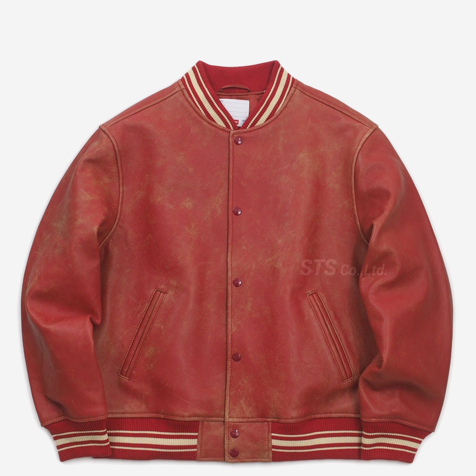 Supreme - Worn Leather Varsity Jacket - UG.SHAFT