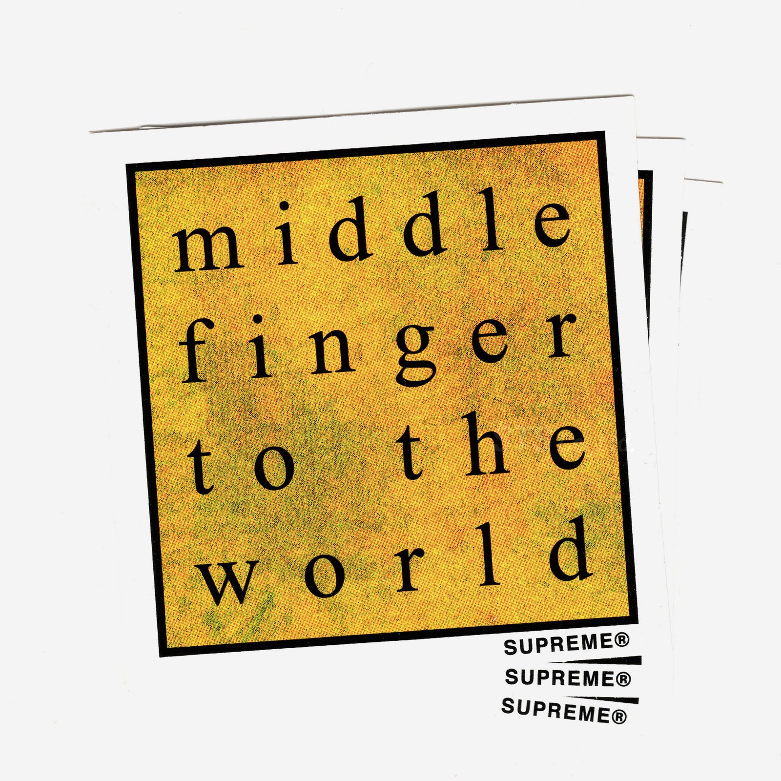 supreme middle finger