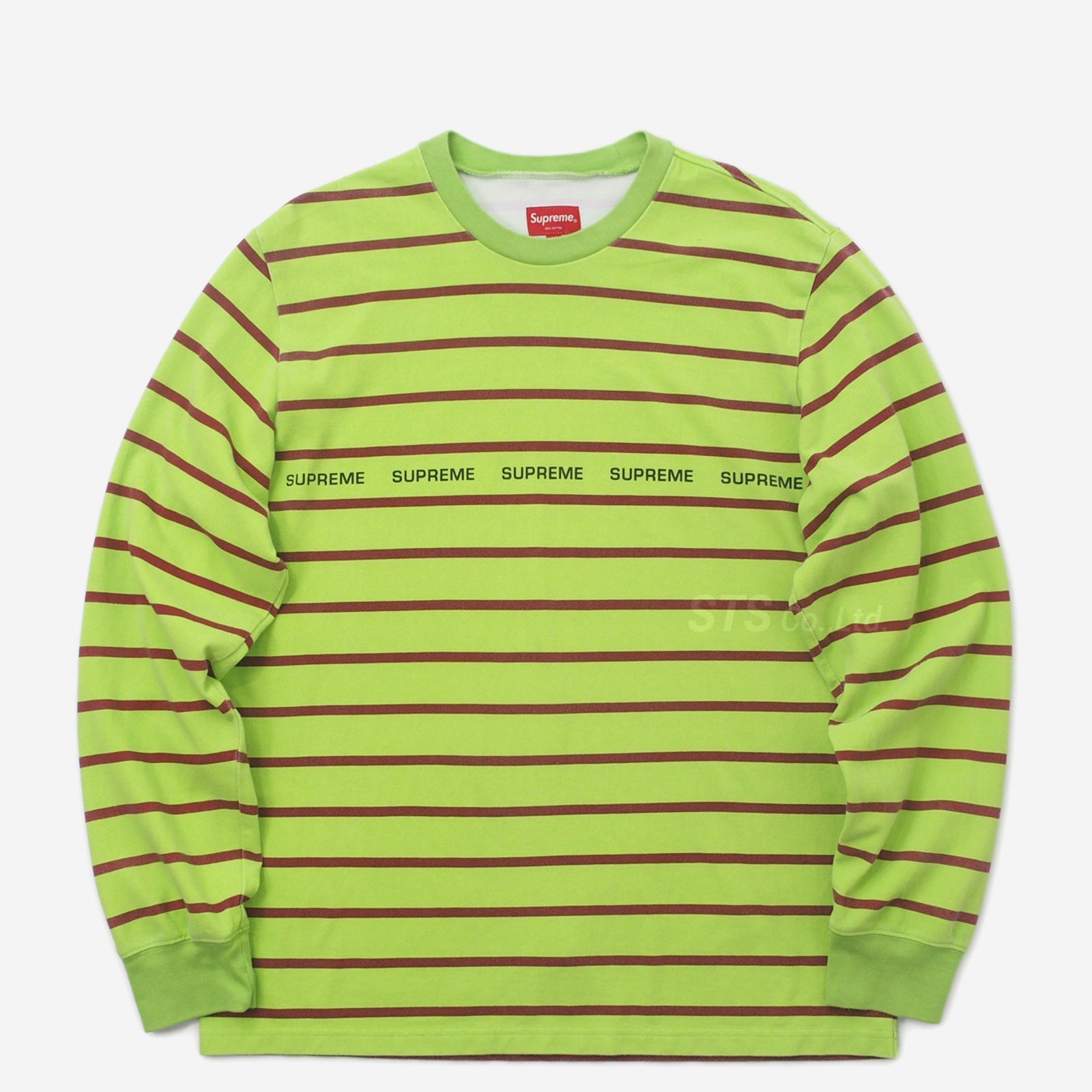 貴重 Supreme Printed Stripe L/S Top ボーダー-