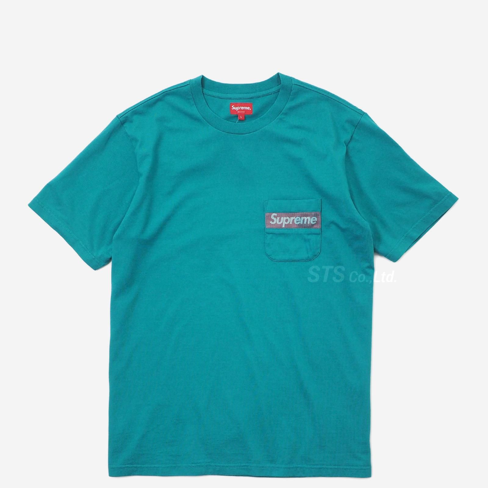 supreme mesh stripe pocket teeTシャツ/カットソー(半袖/袖なし)