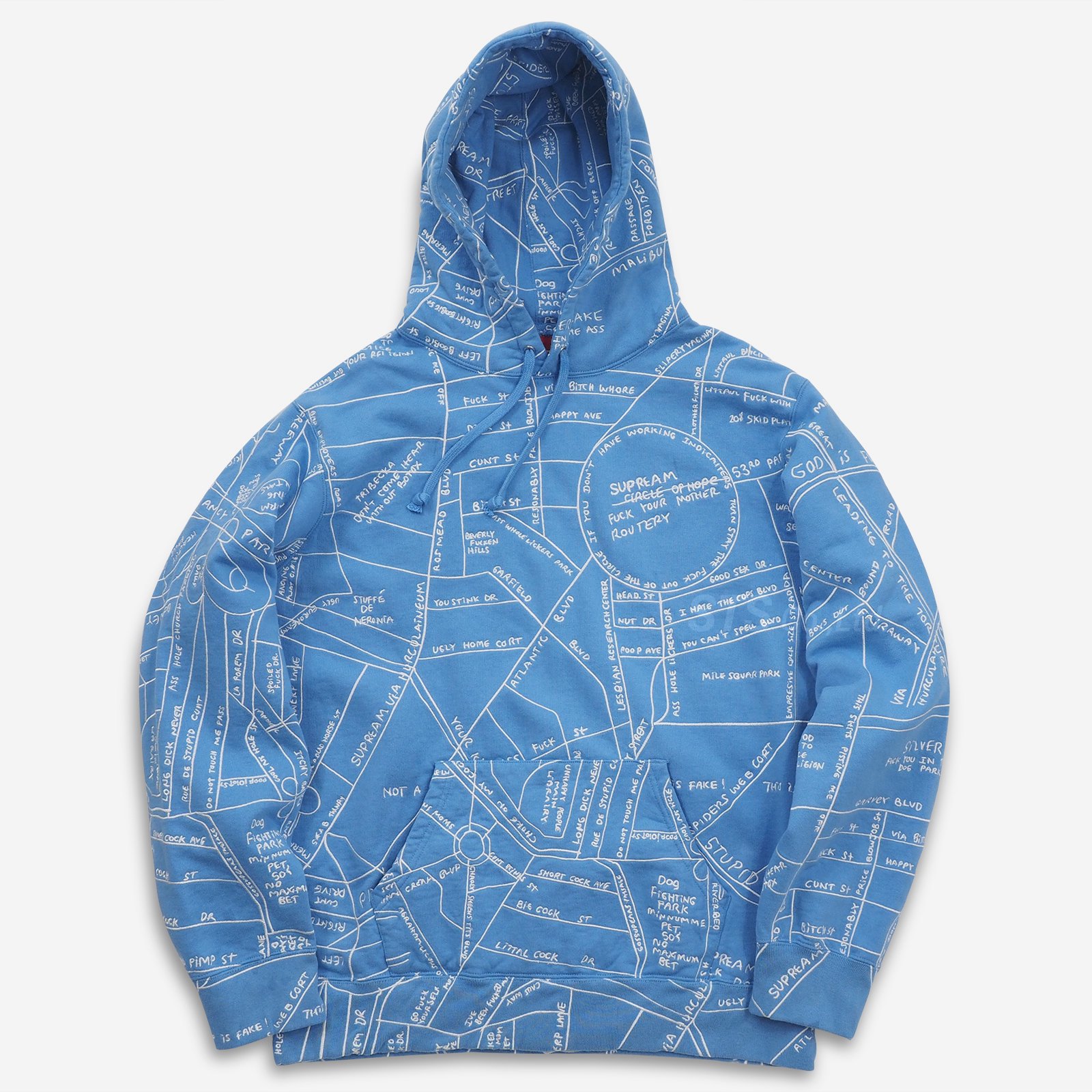 【 M Black 】 Gonz Map Hooded Sweatshirt