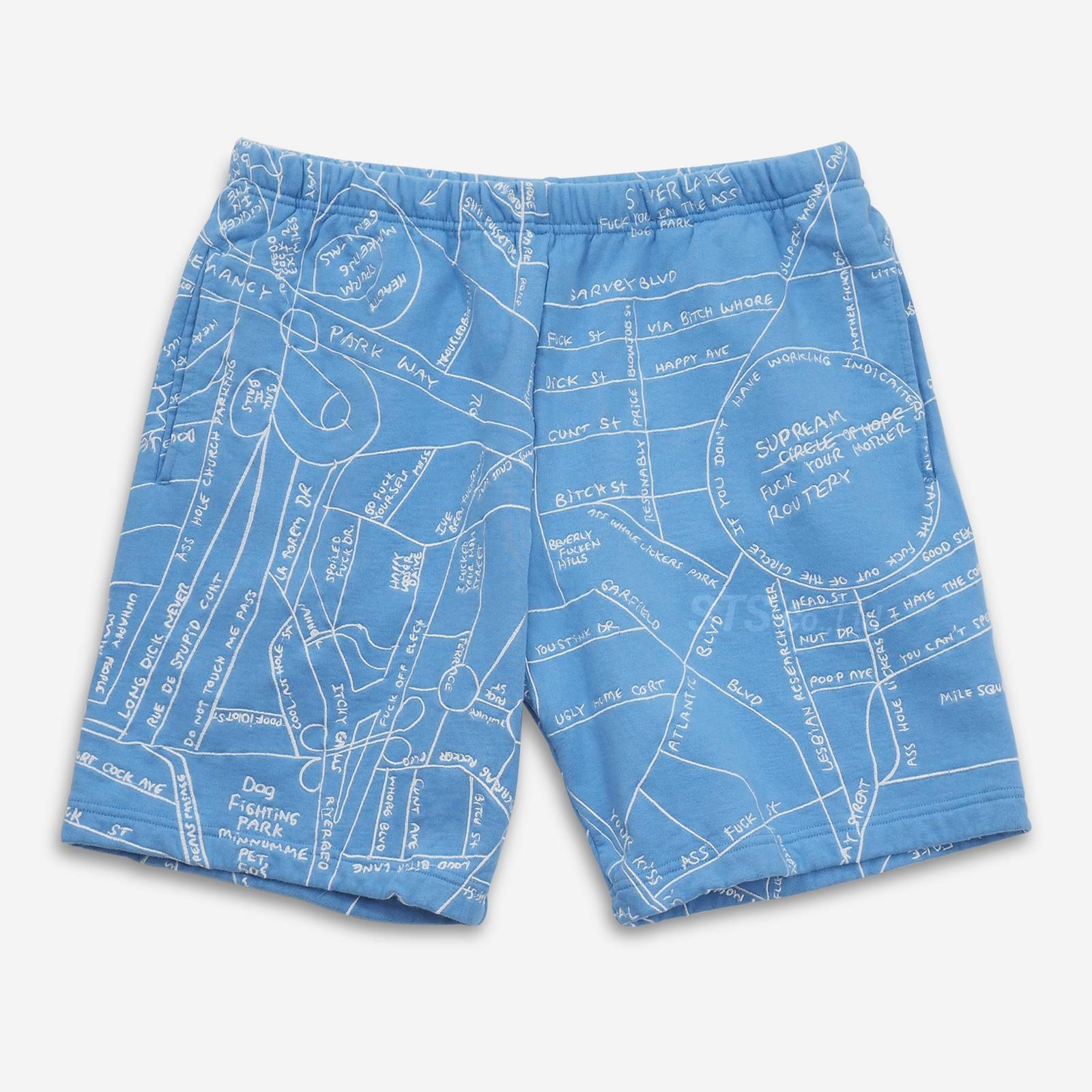 ウェア Supreme Gonz Embroidered Map Sweatshort Supreme - Gonz Embroidered Map Sweatshort - UG.SHAFT