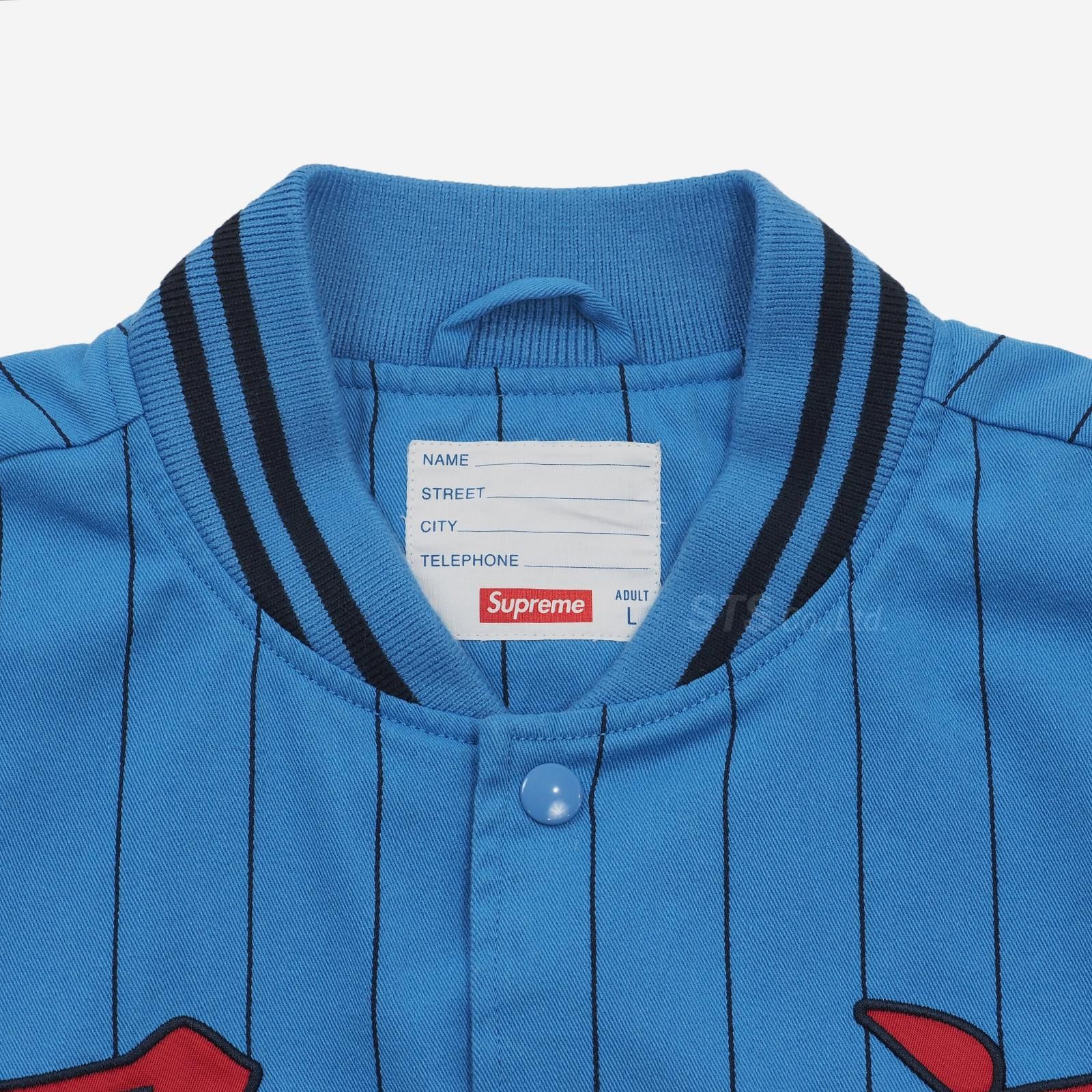 【希少】Supreme ナイロンジャケット ピンストライプ XL Supreme - Pinstripe Varsity Jacket - UG.SHAFT