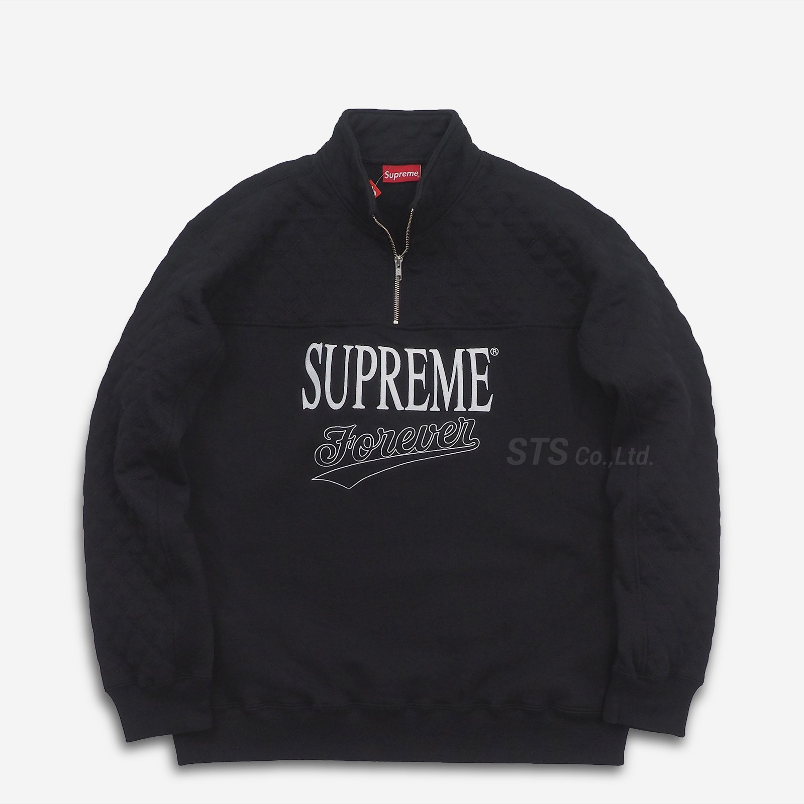 トップス19SS Supreme Forever Half Zip Sweatshirt
