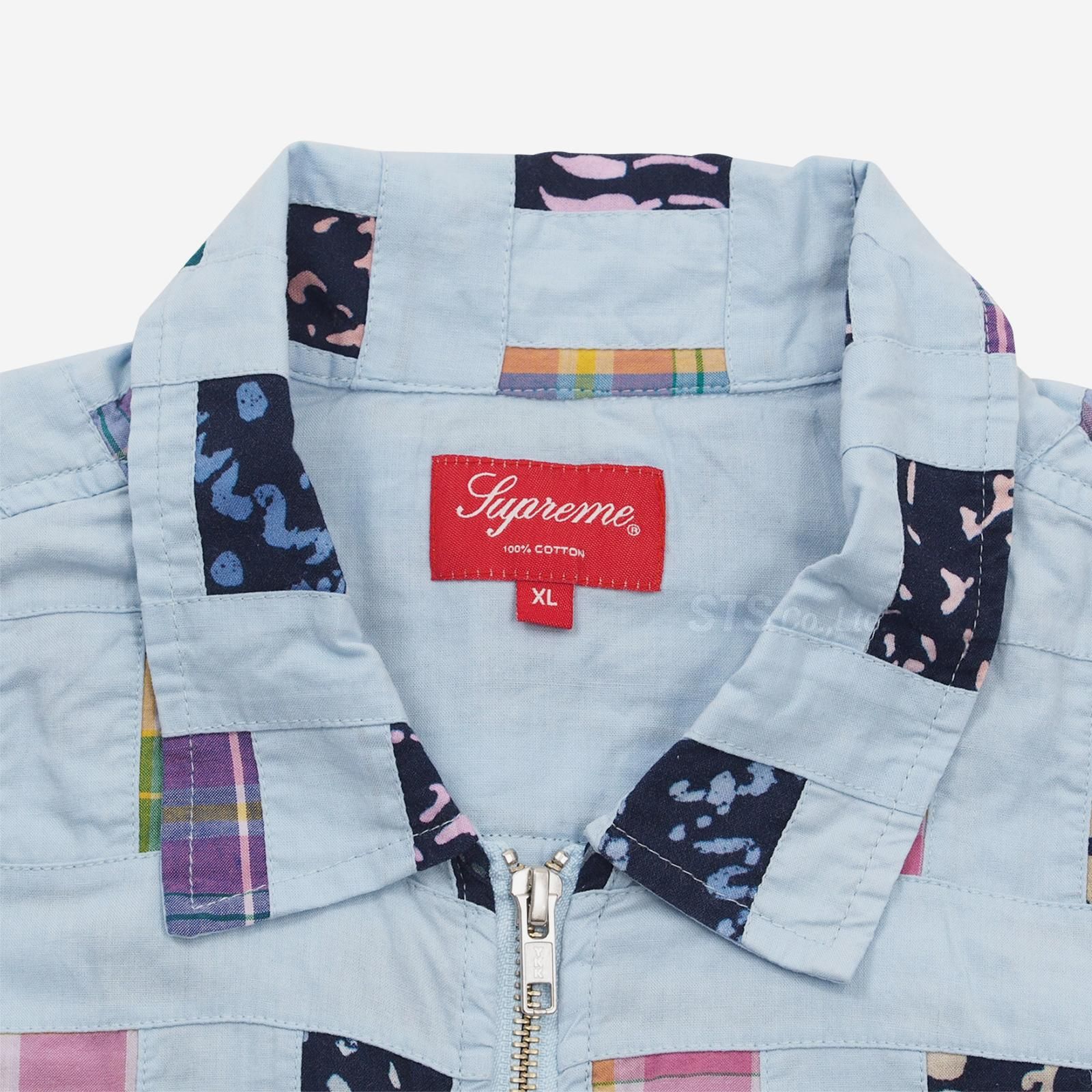 トップス Supreme - Patchwork Zip Up Shirt size L Patchwork Zip Up Shirt | Supreme 19ss