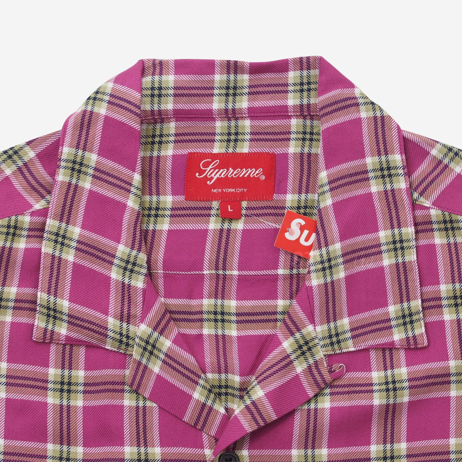 Supreme - 20AW Supreme Plaid Appliqué S/S Top Mサイズの+