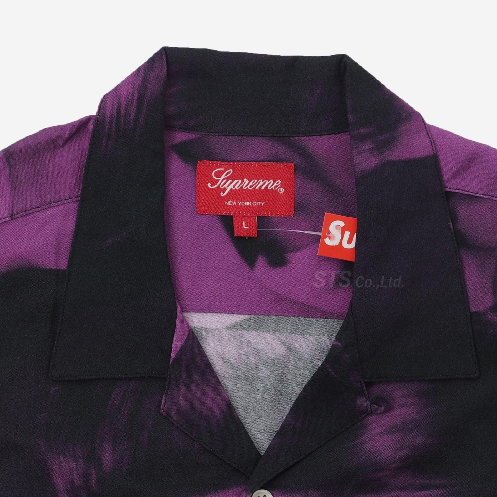 SUPREME シュプリーム 19SS Bela Lugosi RAYON SHIRT ベラ ルゴシ レーヨンシャツ オープンカラー 半袖開襟シャツ ホワイト/ブラック