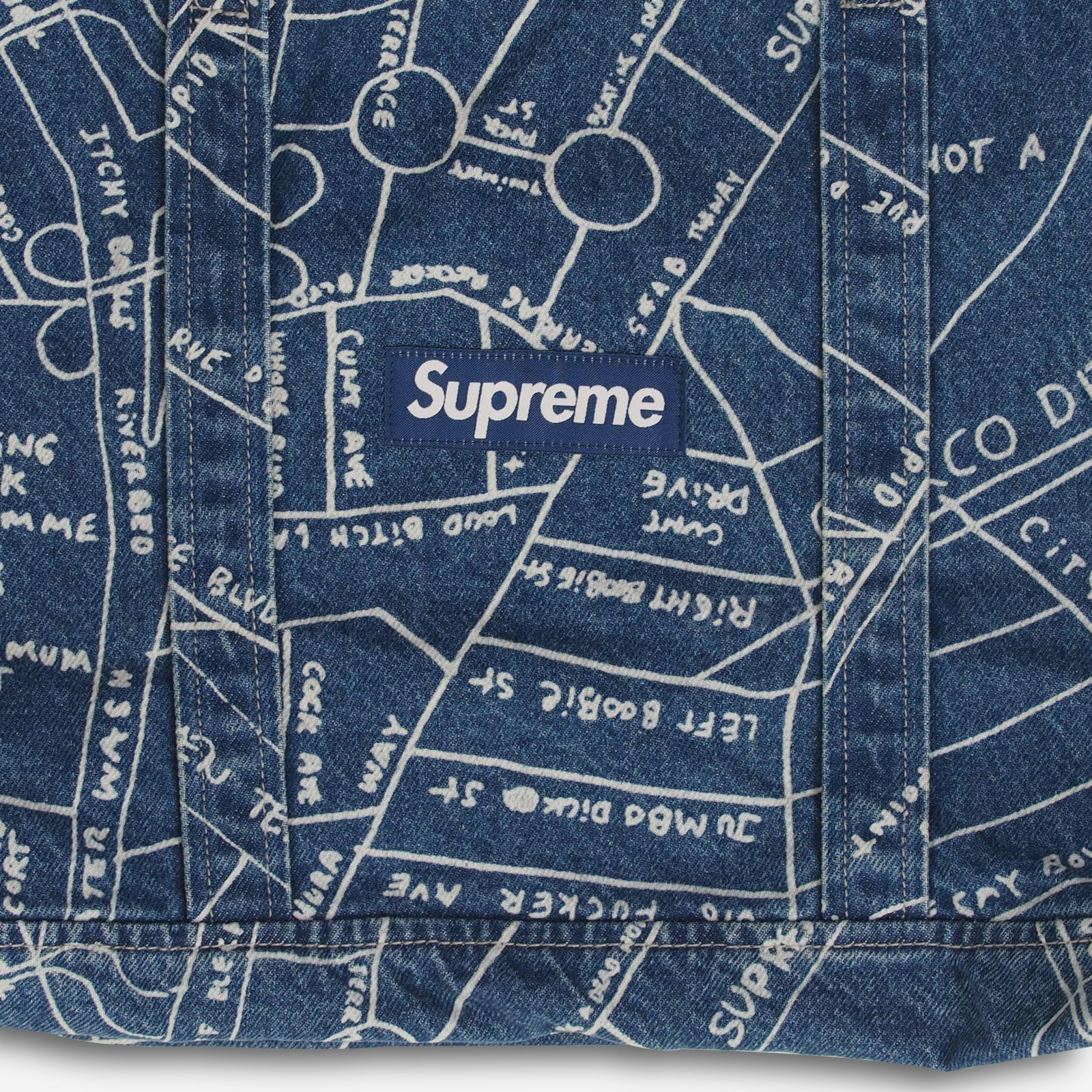 Supreme - Gonz Map Denim Tote - UG.SHAFT