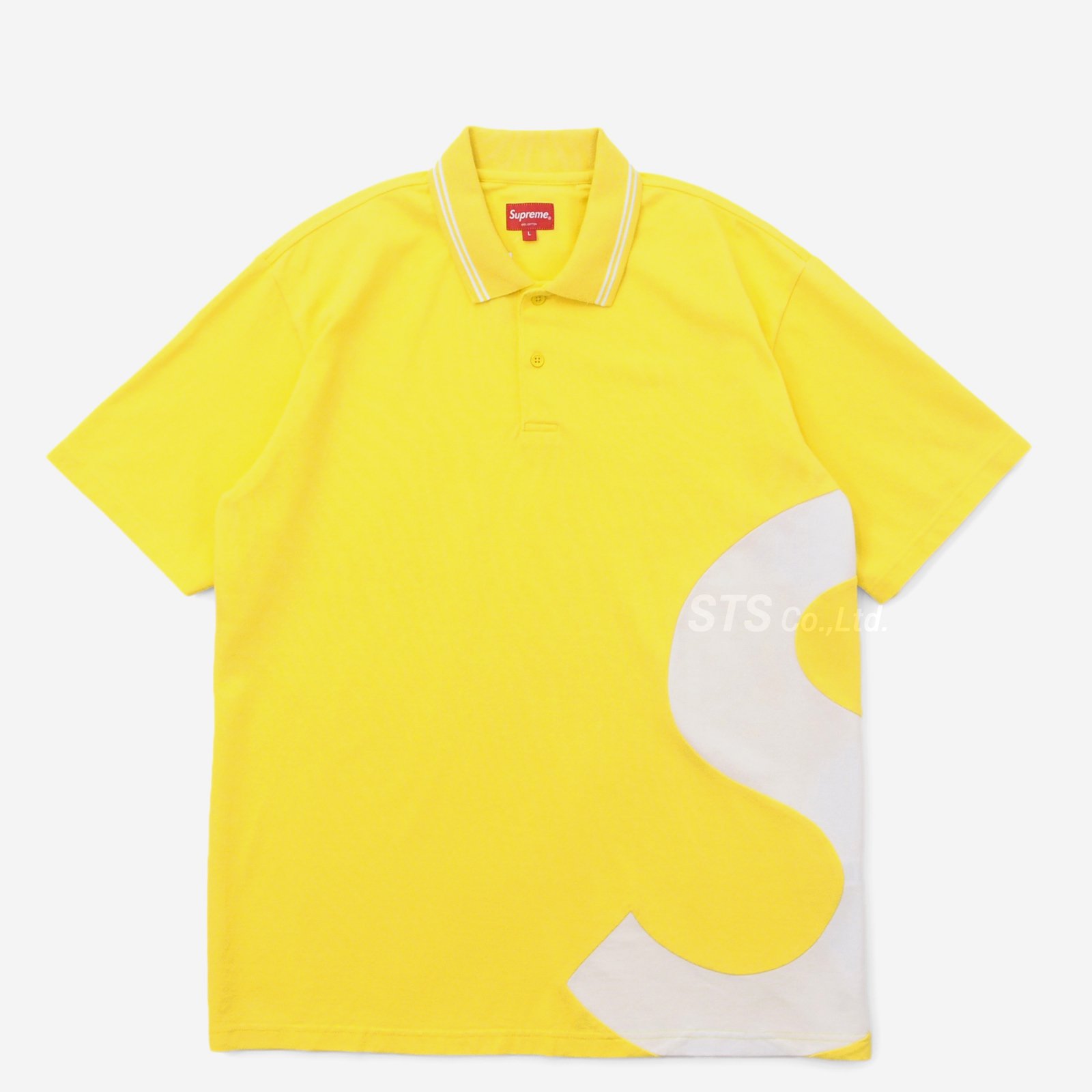 定価譲り supreme S logo polo yellow Sサイズ