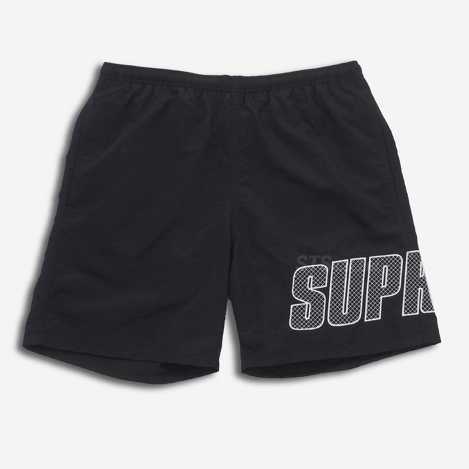 supreme Logo Appliqué Water Short 【S】黒