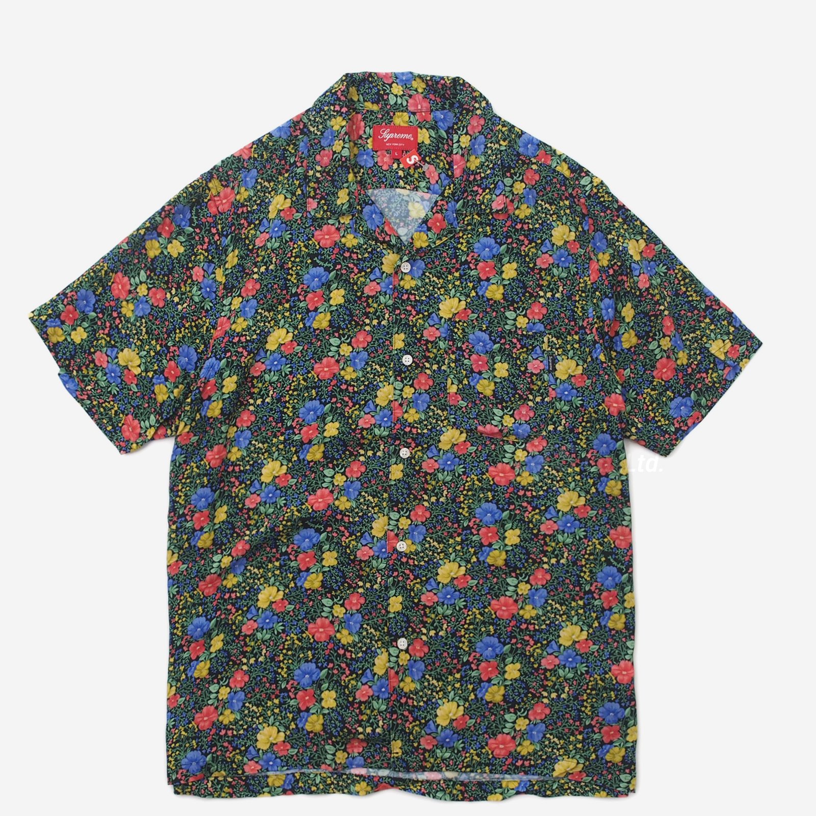 Lsize Mini Floral Rayon S/S Shirt
