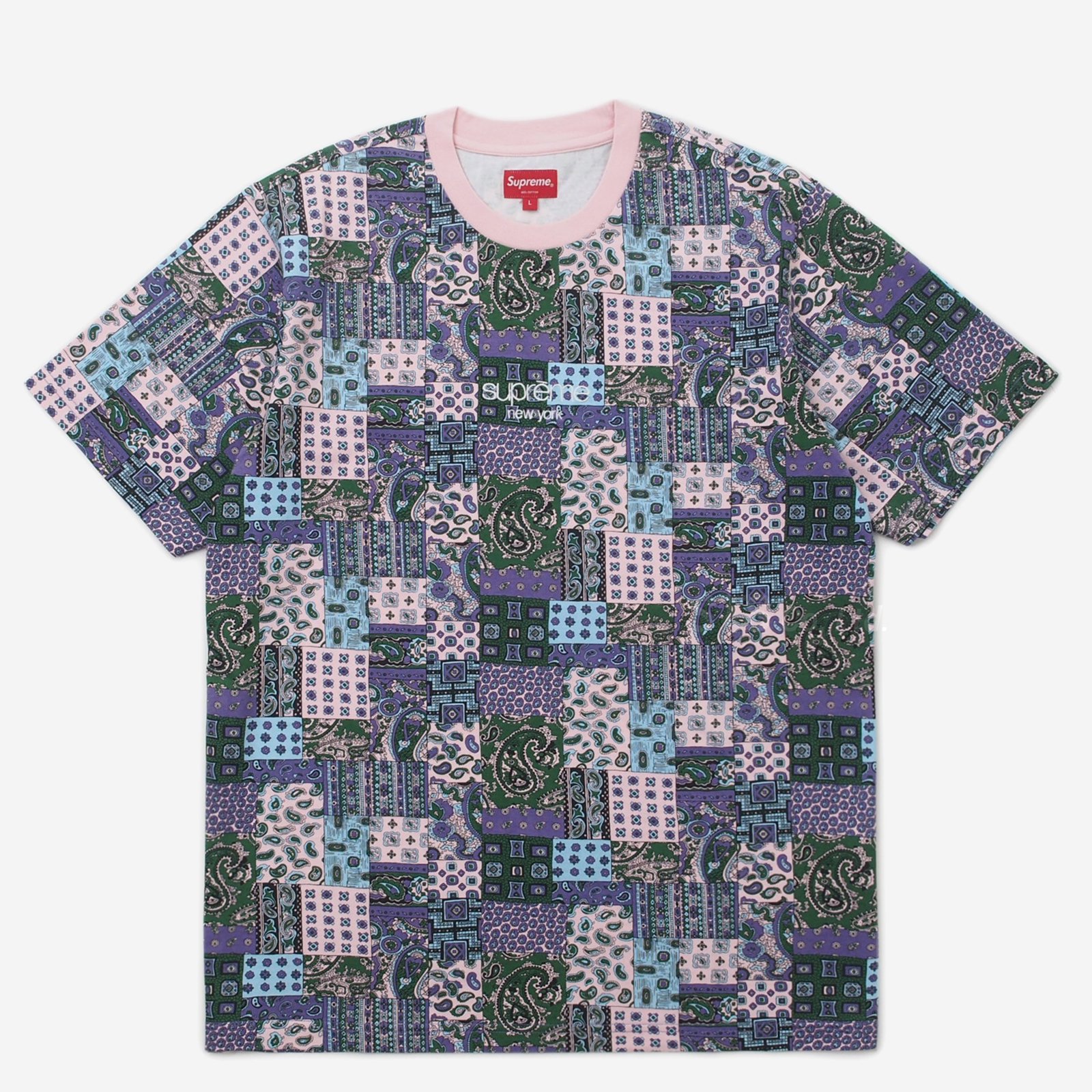supreme Patchwork Paisley S/S Top ペイズリー