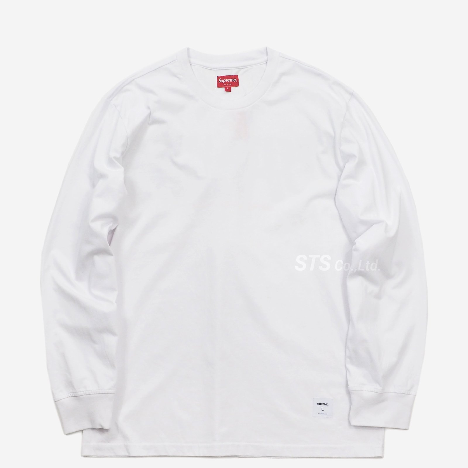 SUPREME Trademark L/S Top 19AW バックロゴ 白