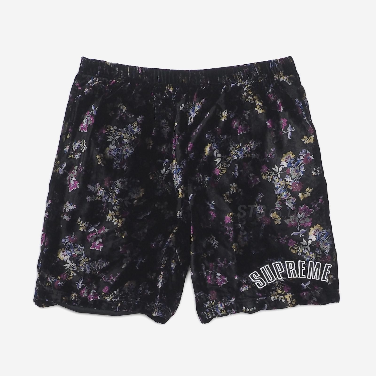 supreme Floral Velour Short S | angeloawards.com