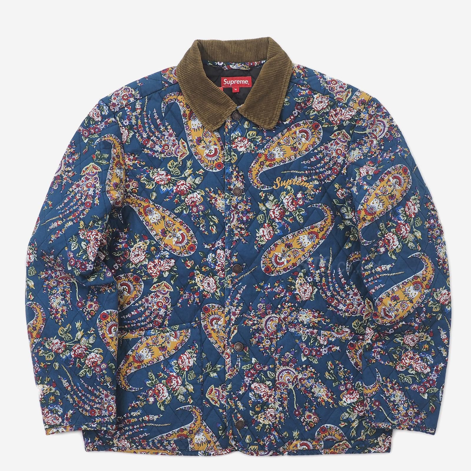 Supreme Quilted Paisley Jacket ネイビーS - ブルゾン