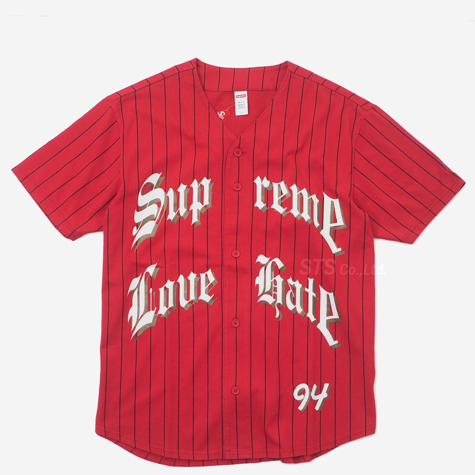 Supreme Love Hate Baseball Jerseyベースボール-