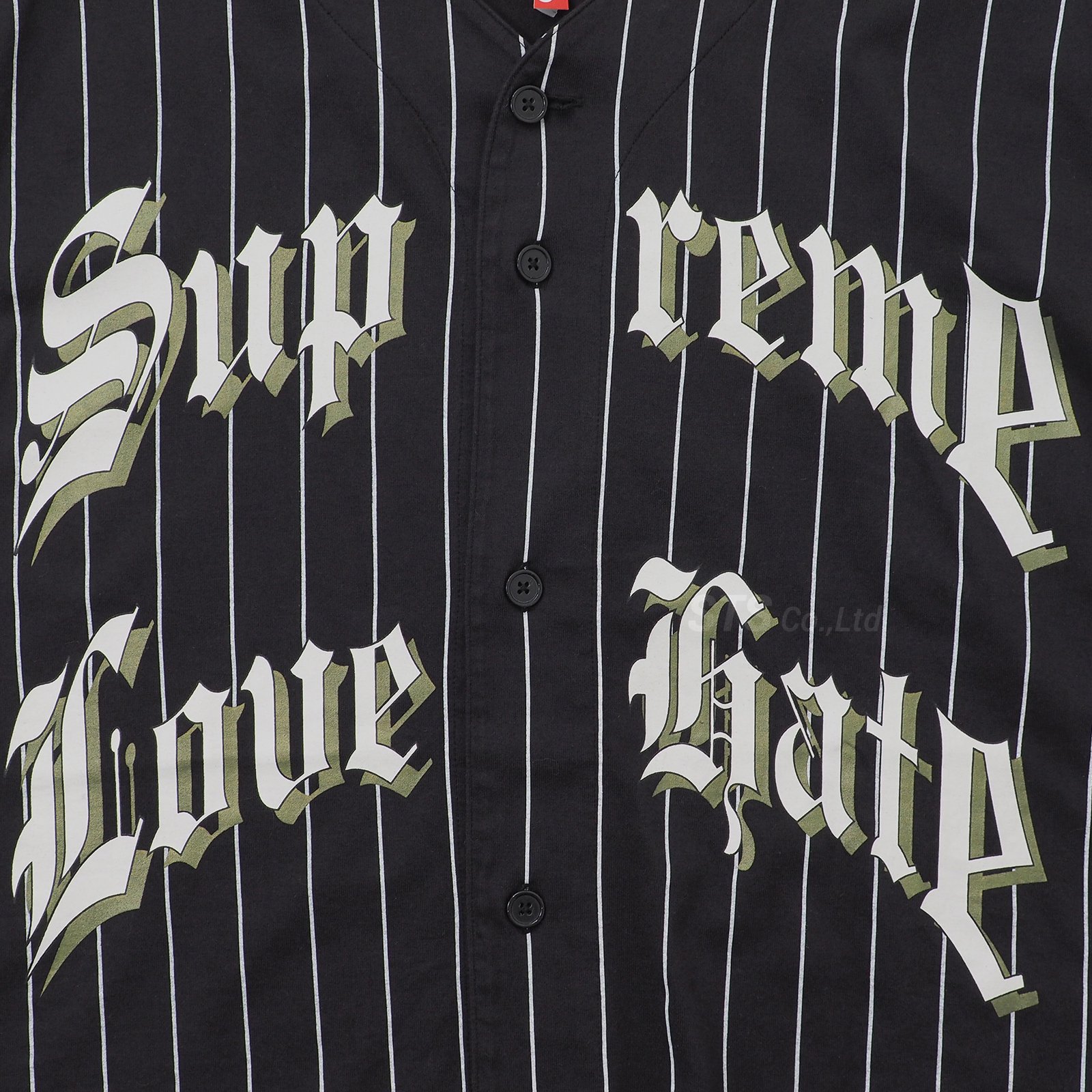 Supreme - Love Hate Baseball Jersey - UG.SHAFT