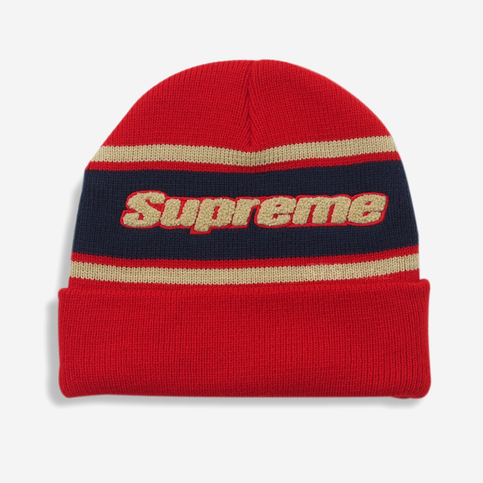 Supreme - Chenille Stripe Beanie - UG.SHAFT