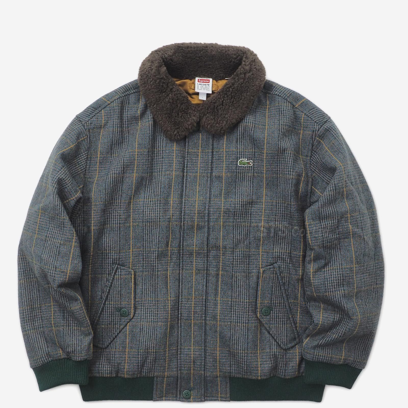 メンズSupreme LACOSTE Wool Bomber Jacket plaid