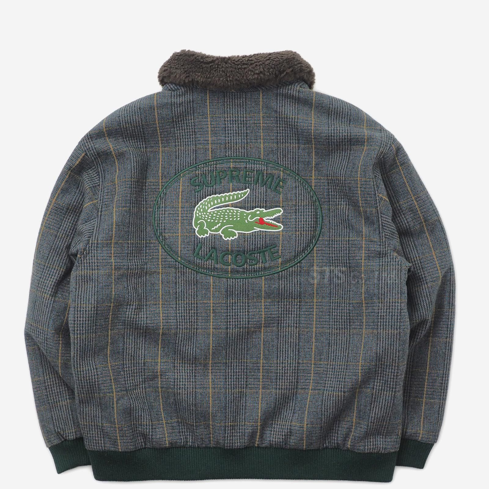 メンズSupreme LACOSTE Wool Bomber Jacket plaid