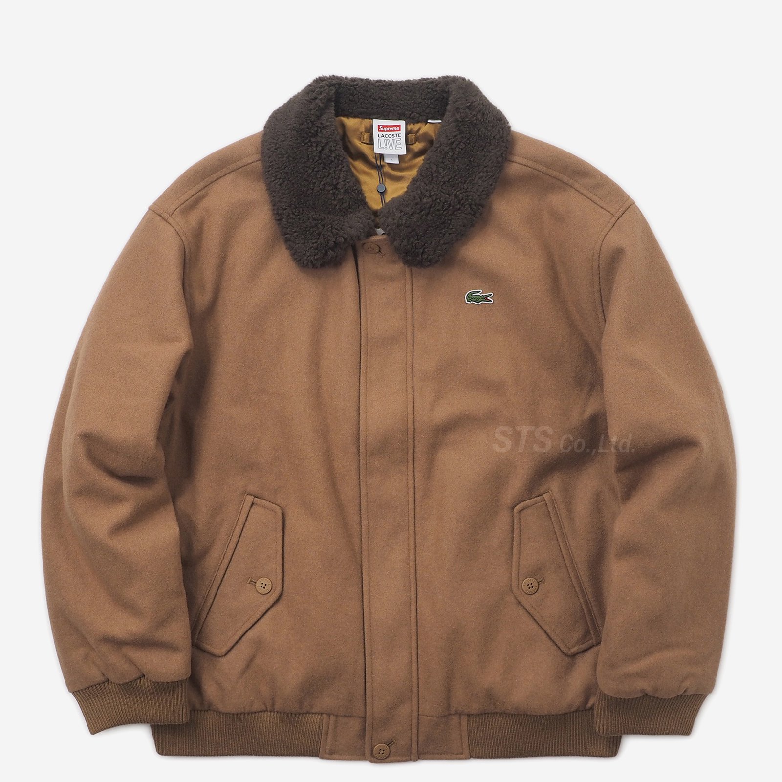 supreme lacoste wool bomber jacket L