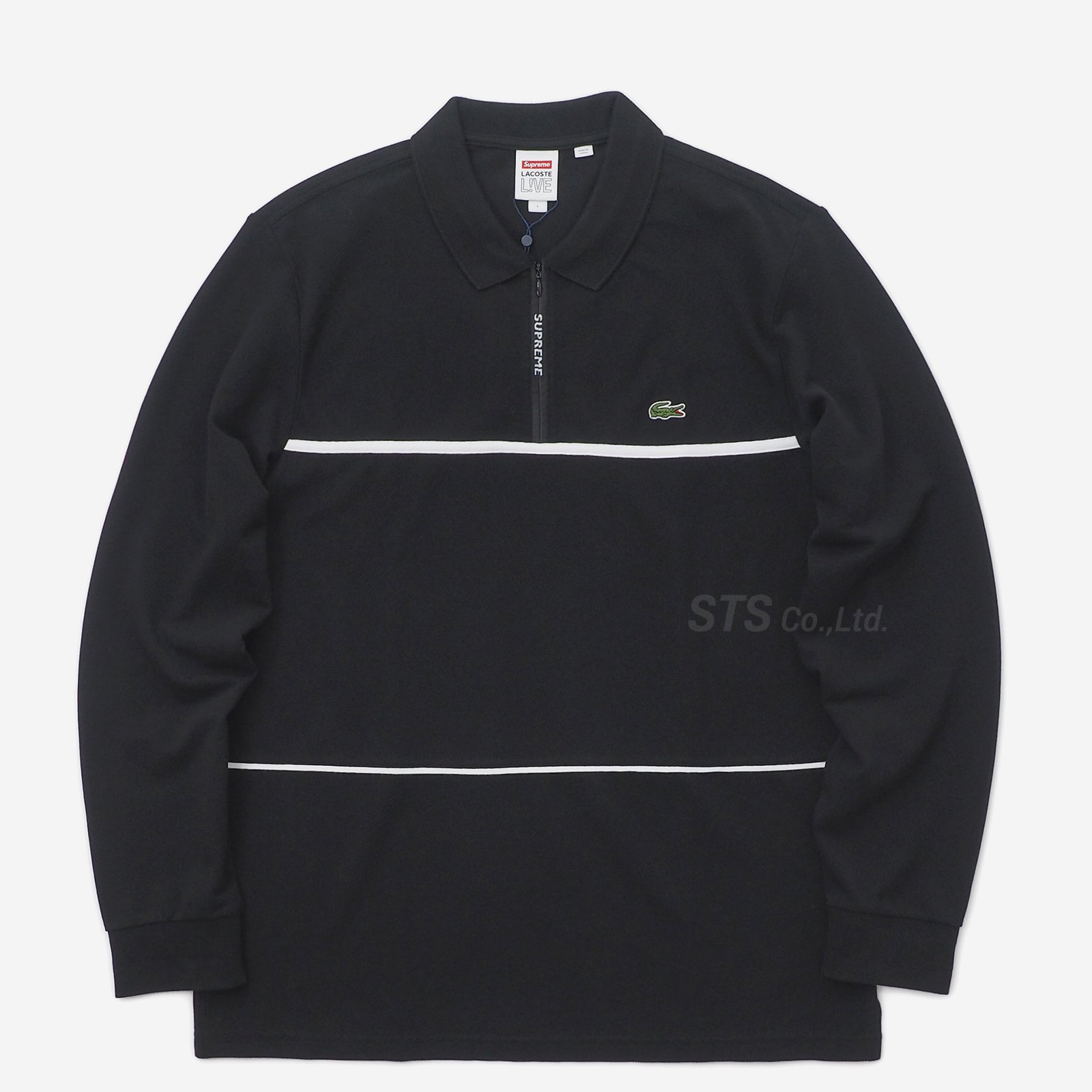 Supreme/LACOSTE Pique Zip L/S Polo - UG.SHAFT