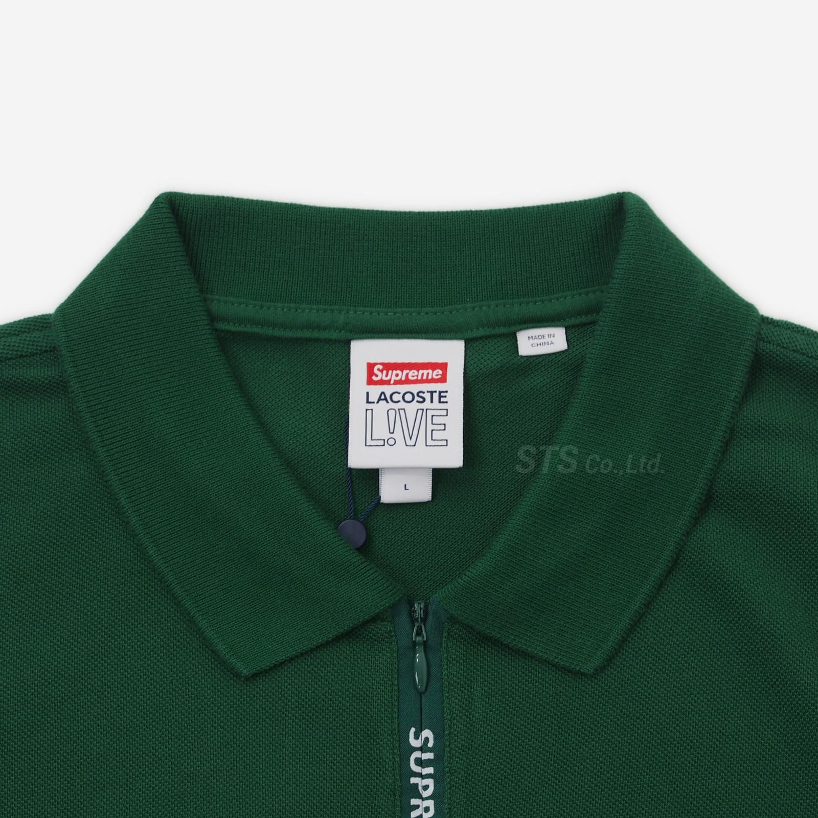 Supreme LACOSTE Pique Zip L S Polo (FW19) - $148