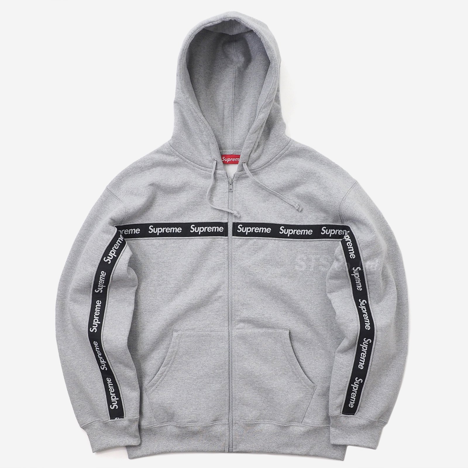 Supreme - Text Stripe Zip Up Hooded Sweatshirt - UG.SHAFT