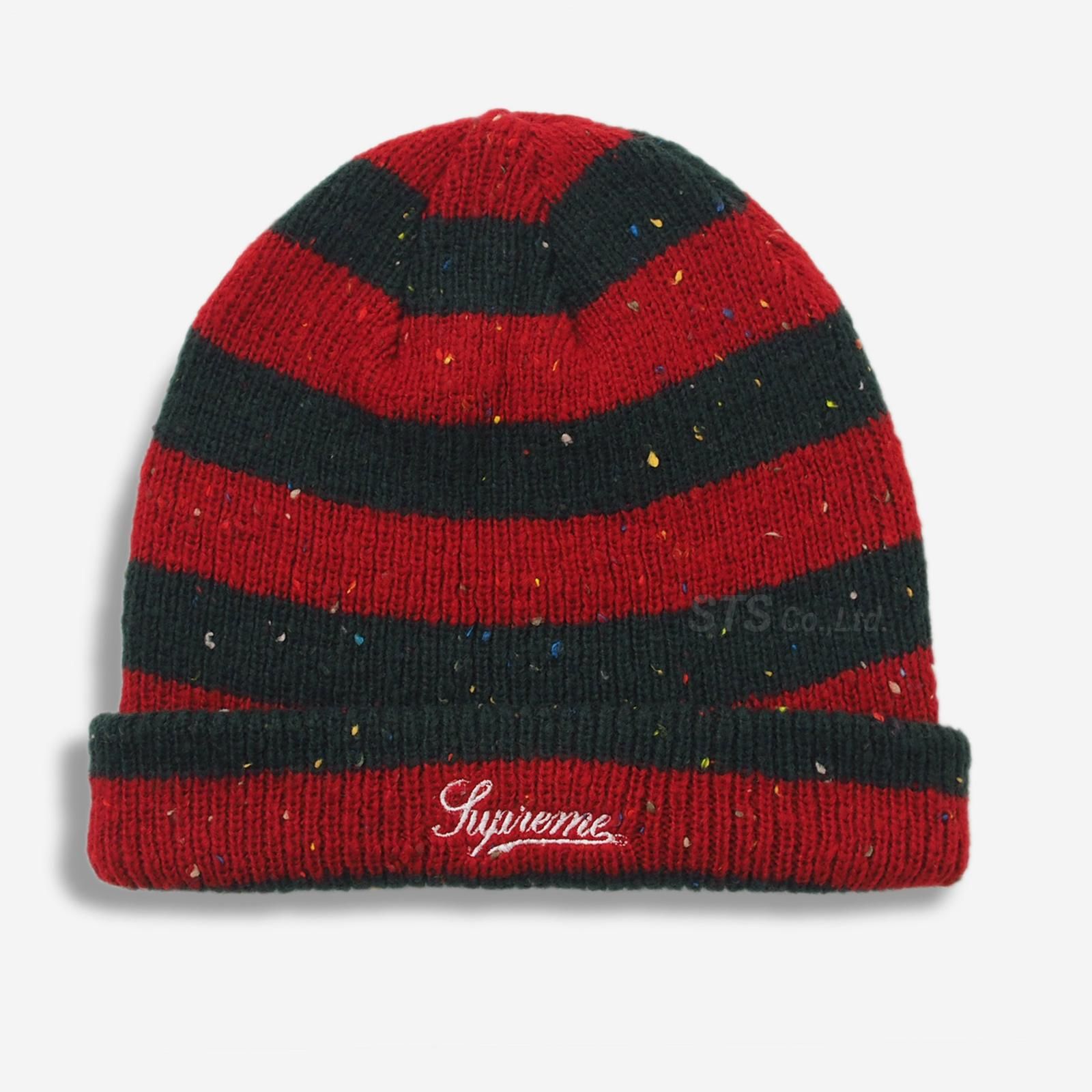 状態は画像の通りいいですよ～supreme stripe speckle beanie - ニット